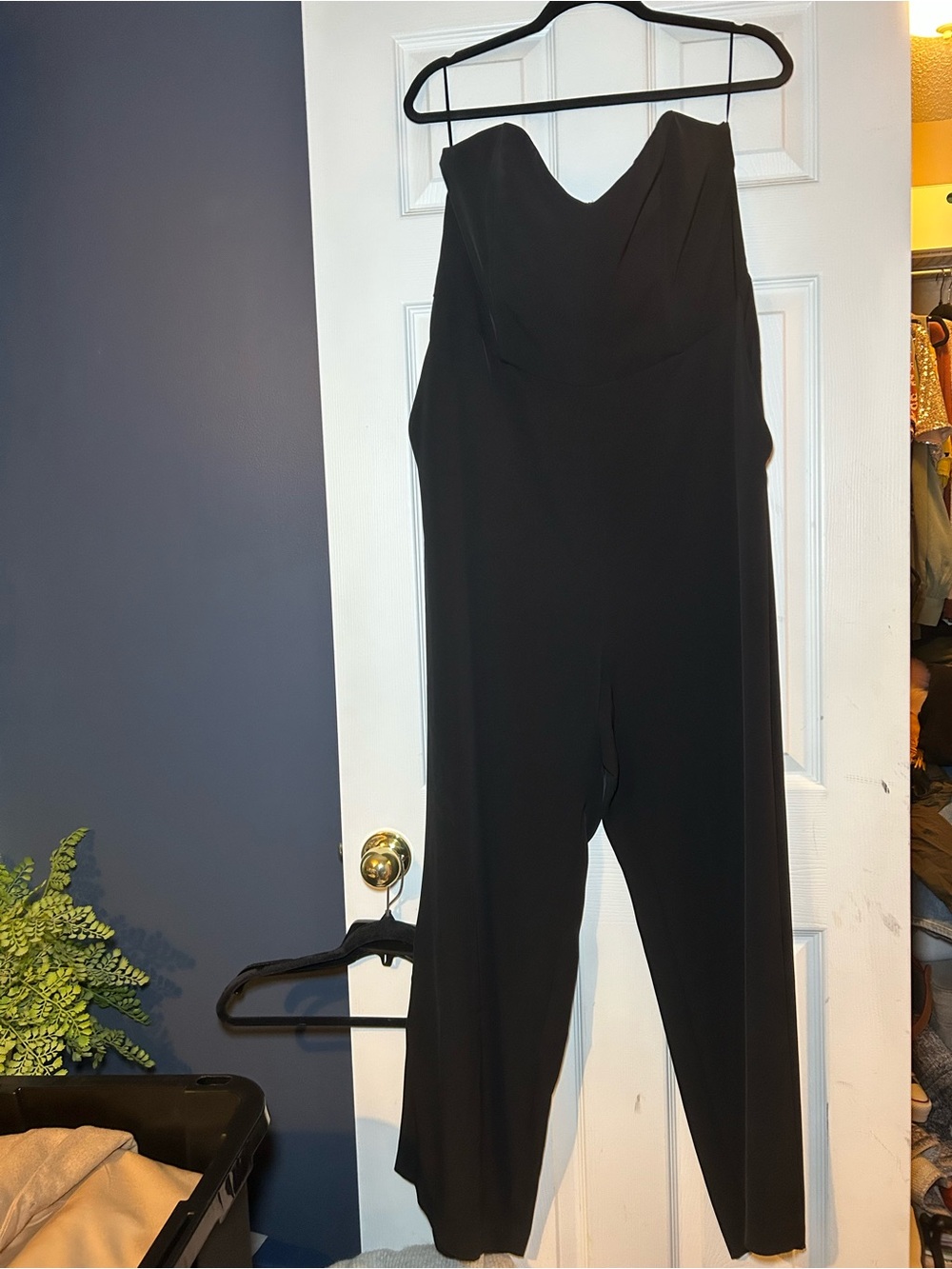 H&M Black Strapless Sweetheart Neck Jumpsuit - Women's Evening Jumpsuit